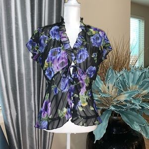 Notations sexy sheer summer top